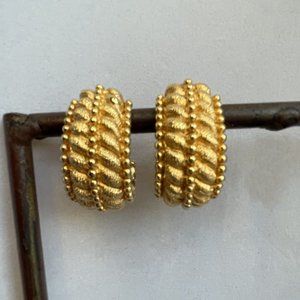 St. John Vintage 90's Clip Hoop Earrings